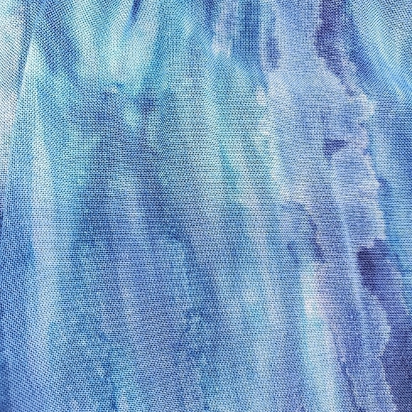 LONG SLEEVE SHIRT Womens SOFT SURROUNDINGS Size Large Blue Watercolor - Picture 7 of 9